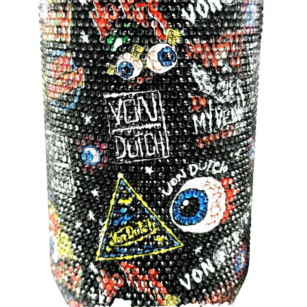 Von Dutch Rhinestone Tumbler Y2K Bling Cup Glam Sparkle Travel Mug